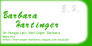 barbara hartinger business card